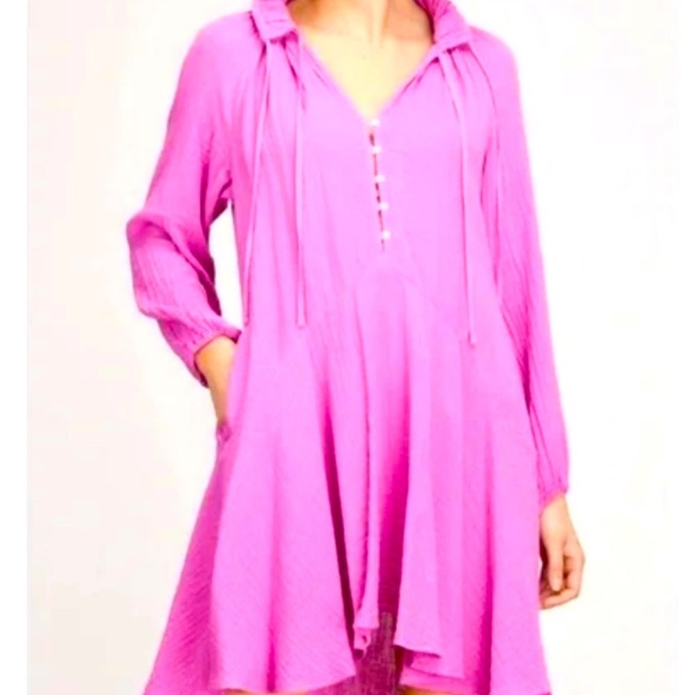 Magaschoni Rosebud pink dress. Size L